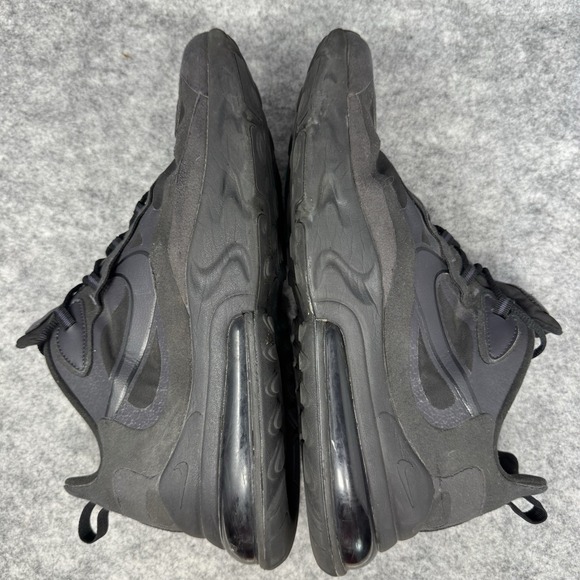 Nike Air Max 270 React Shoes Mens Size‎ 13 Triple Black Oil Training C13866-003 - Picture 11 of 12